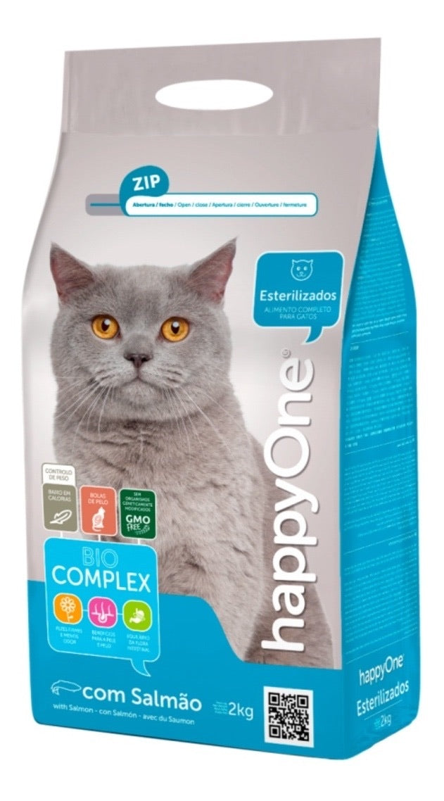 Happy One Adulto Esterilizado Salmón Natur Acuarios y Mascotas