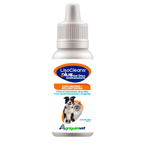 Lisocleans gel ótico antinflamatorio Agriquimvet 30ml