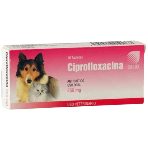 Ciprofloxacina Calox 10 tabletas de 250 mg