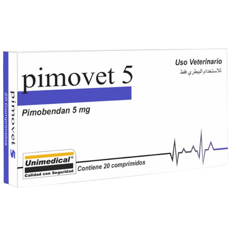 Pimovet 5 Unimedical 20 comprimidos de 5 mg