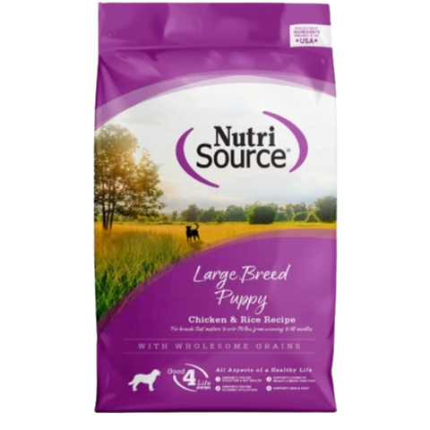 Nutri Source chicken and rice large breed puppy