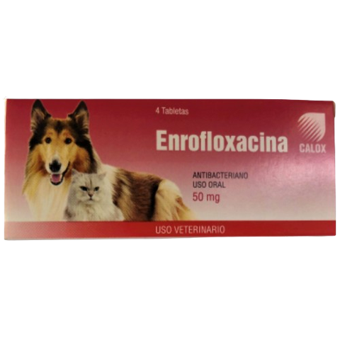 Enrofloxacina Calox 4 tabletas de 50mg