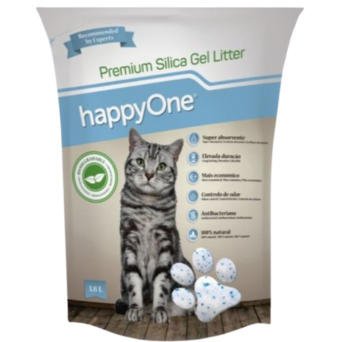 Arena silice para gatos Happy One premium 3,8 lt