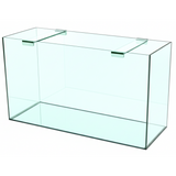 Acuario de vidrio rectangular con refuerzos