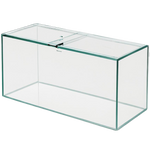 Acuario de vidrio rectangular con tapa