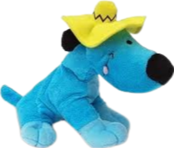 Peluche de perro con sombrero