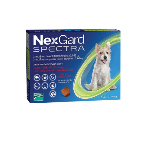 Nexgard Spectra 7,5 a 15kg